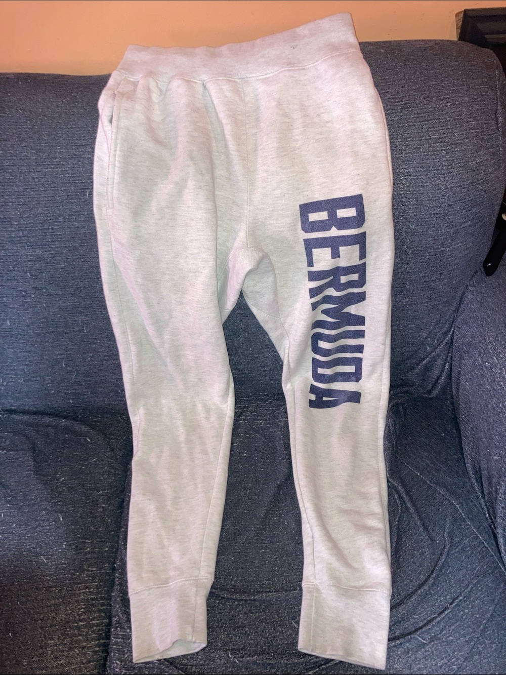 Grey 'BERMUDA' Logo Joggers - womens pant